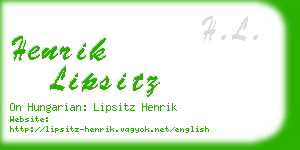 henrik lipsitz business card